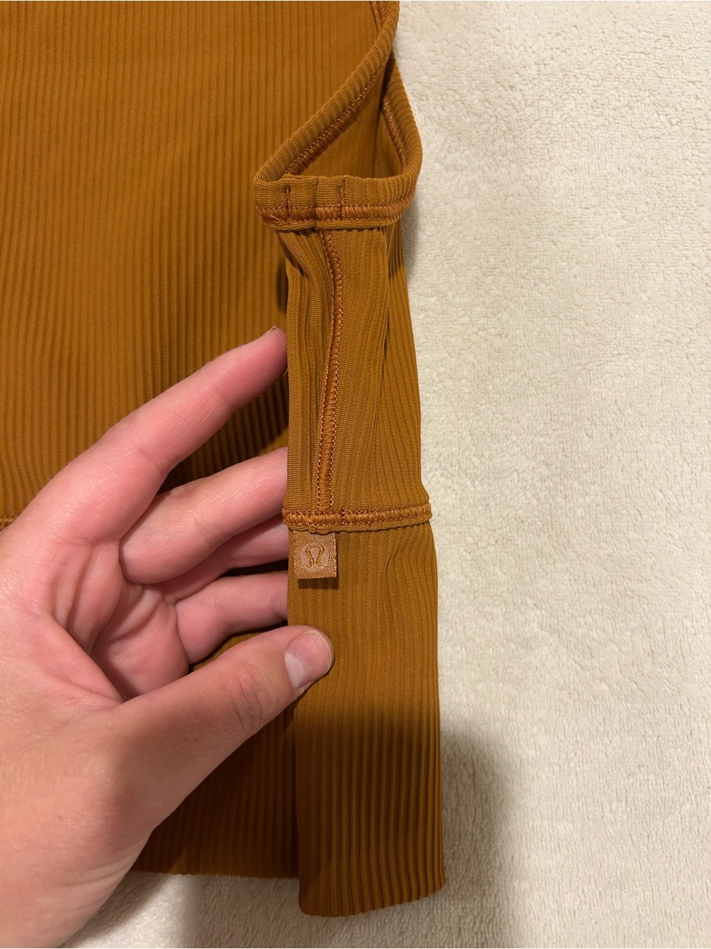 Lululemon Ribbed Scoop-Back Tank Top - Rust - Picture 2 of 3